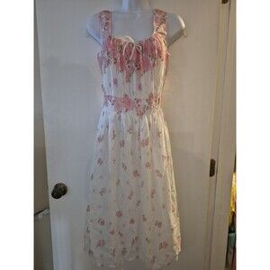 Vintage Rare Phil Maid Nightgown Dress Floral 32 / 34 Small